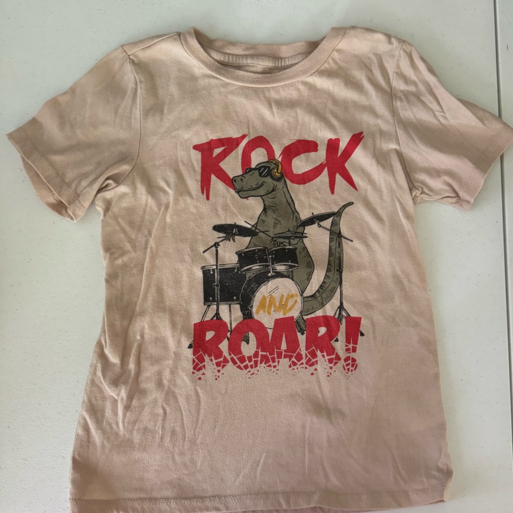 Epic Threads Kids Tan 'Rock and Roar' Dinosaur Tee
